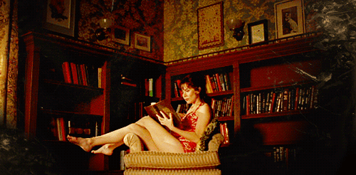 buying all the books gif