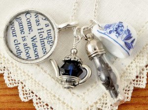 Sherlock Holmes Tea Necklace