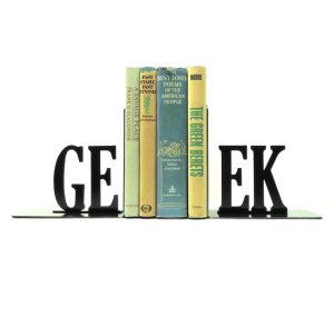 Geek Metal Bookends
