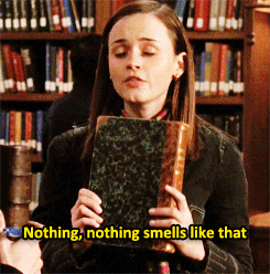 Rory Gilmore Book Smell Gif