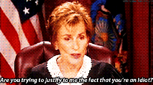 Judge Judy Idiot Gif